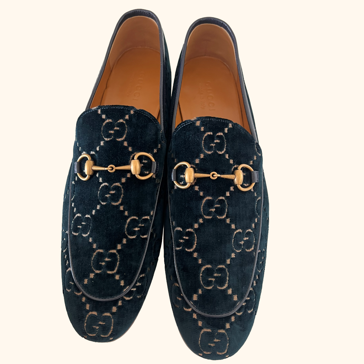 Gucci Jordaan GG Velvet Loafers