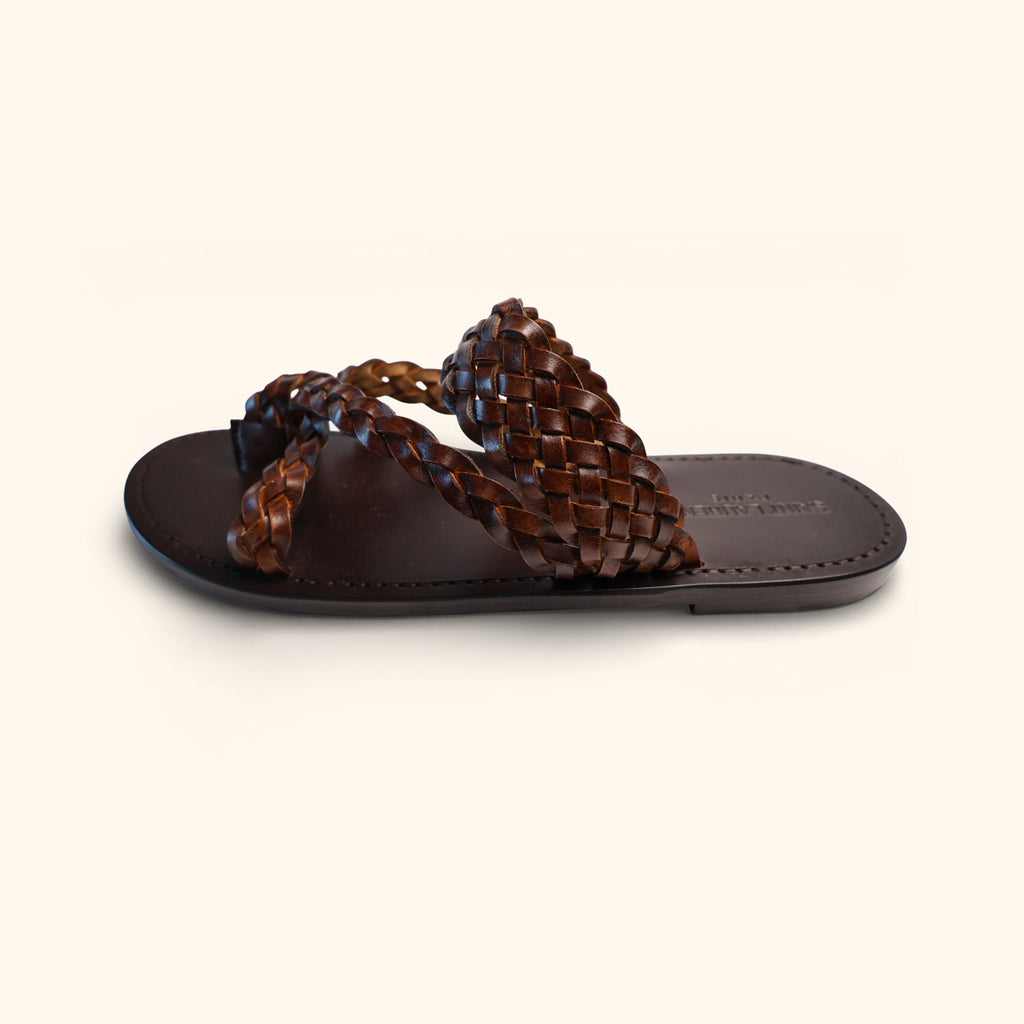 MENS BRAIDED TOEHOLD STRAP SANDALS