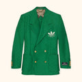GREEN JACQUARD BLAZER