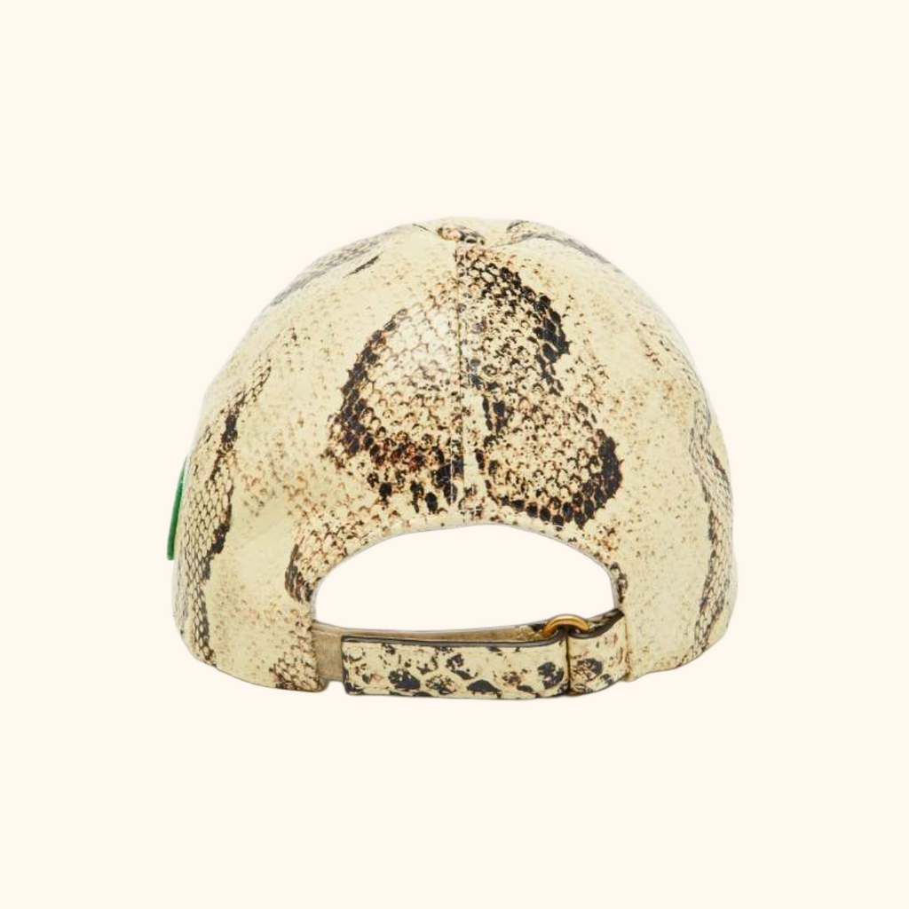 San Francisco snake print leather baseball hat