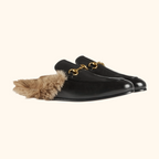 Gucci fur prince town mules