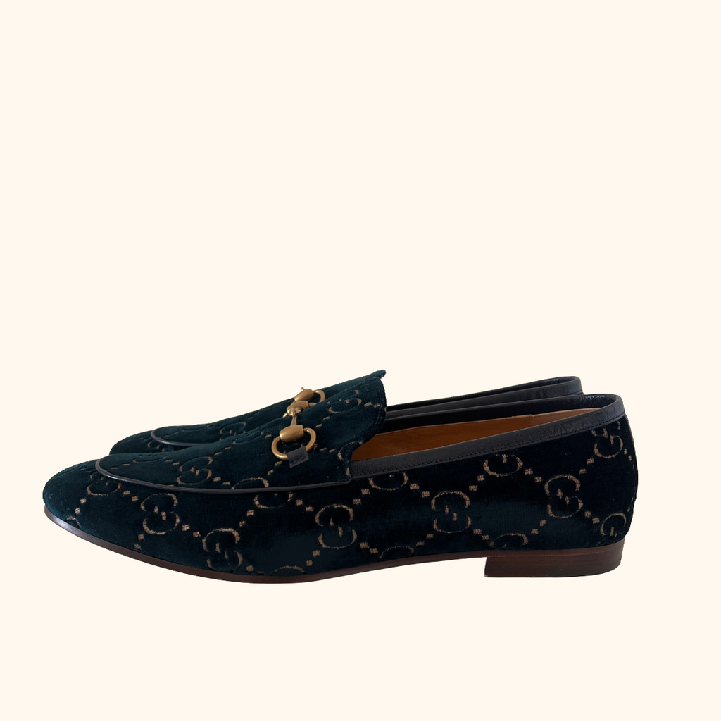 Gucci Jordaan GG Velvet Loafers