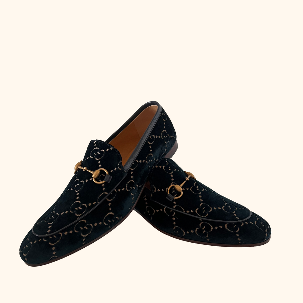 Gucci Jordaan GG Velvet Loafers