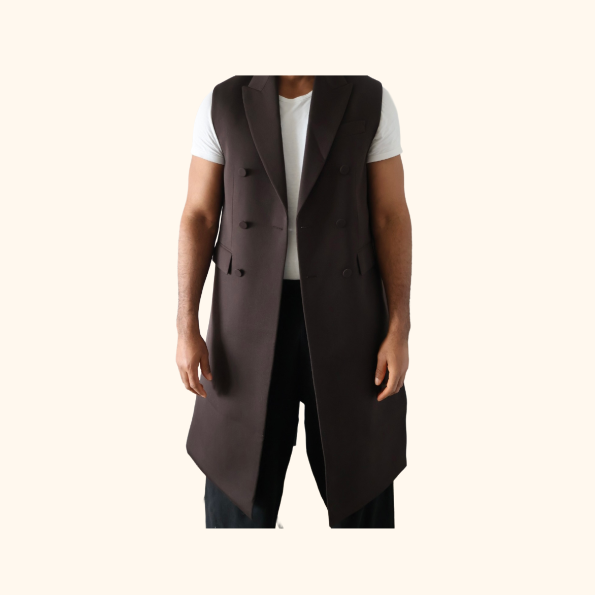 Sleeveless coat