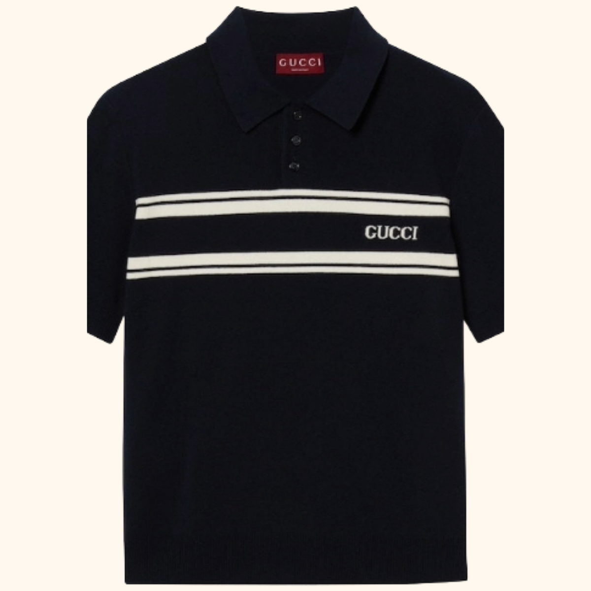 Wool cashmere blend polo