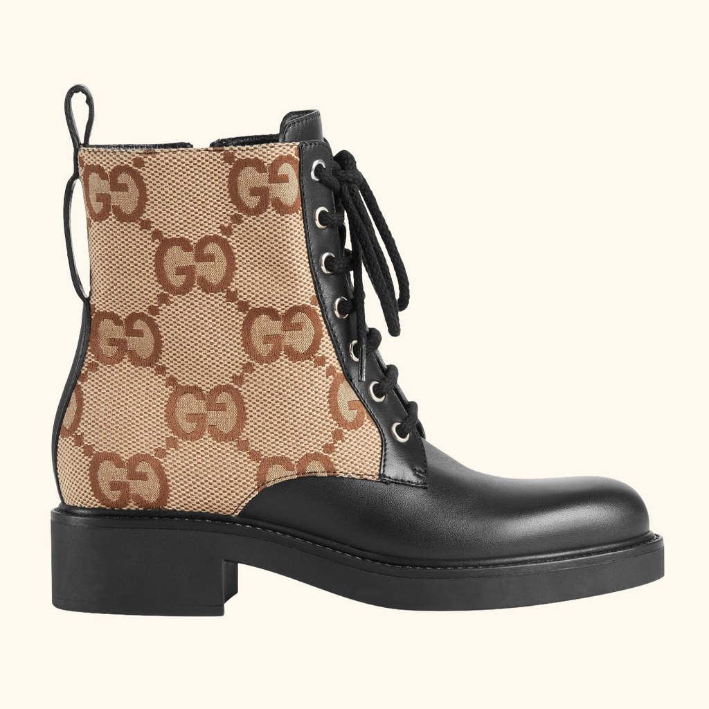 GG Jumbo Canvas Marmont Boot