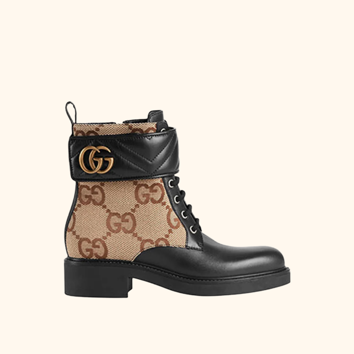 GG Jumbo Canvas Marmont Boot