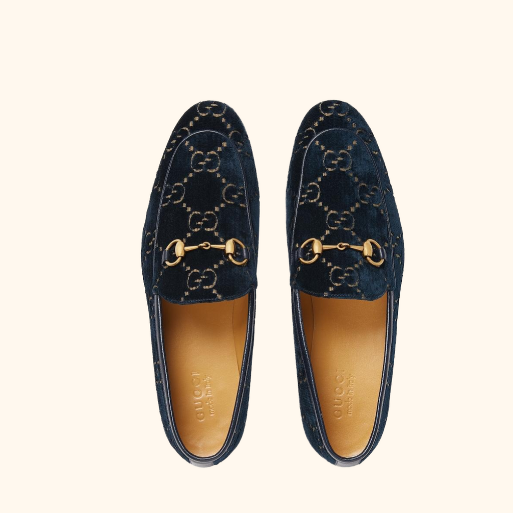 Gucci Jordaan GG Velvet Loafers