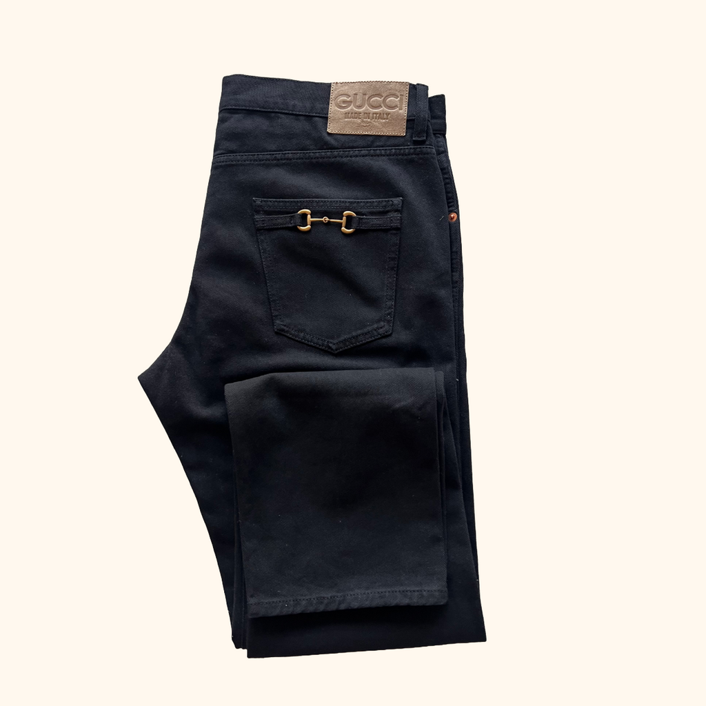 Horsebit denim