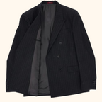 Double breasted pin stripe blazer