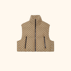 Monogram padded cotton blend gilet