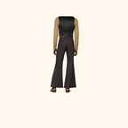 stripe wide legs trouser
