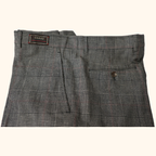 Check wool-blend trousers