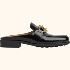 Leather level mules