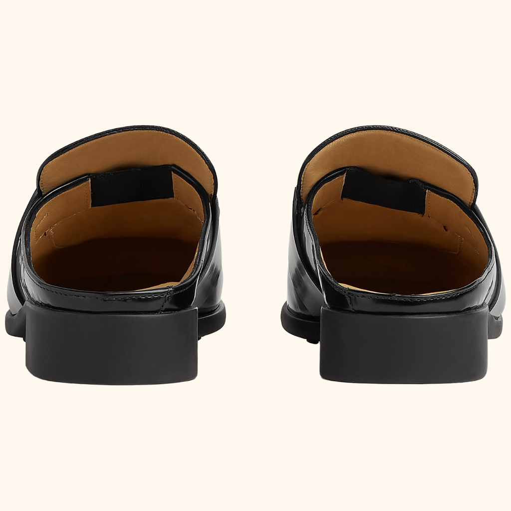 Leather level mules