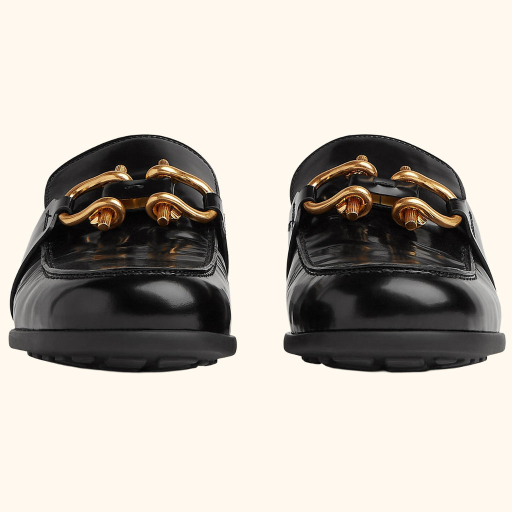 Leather level mules