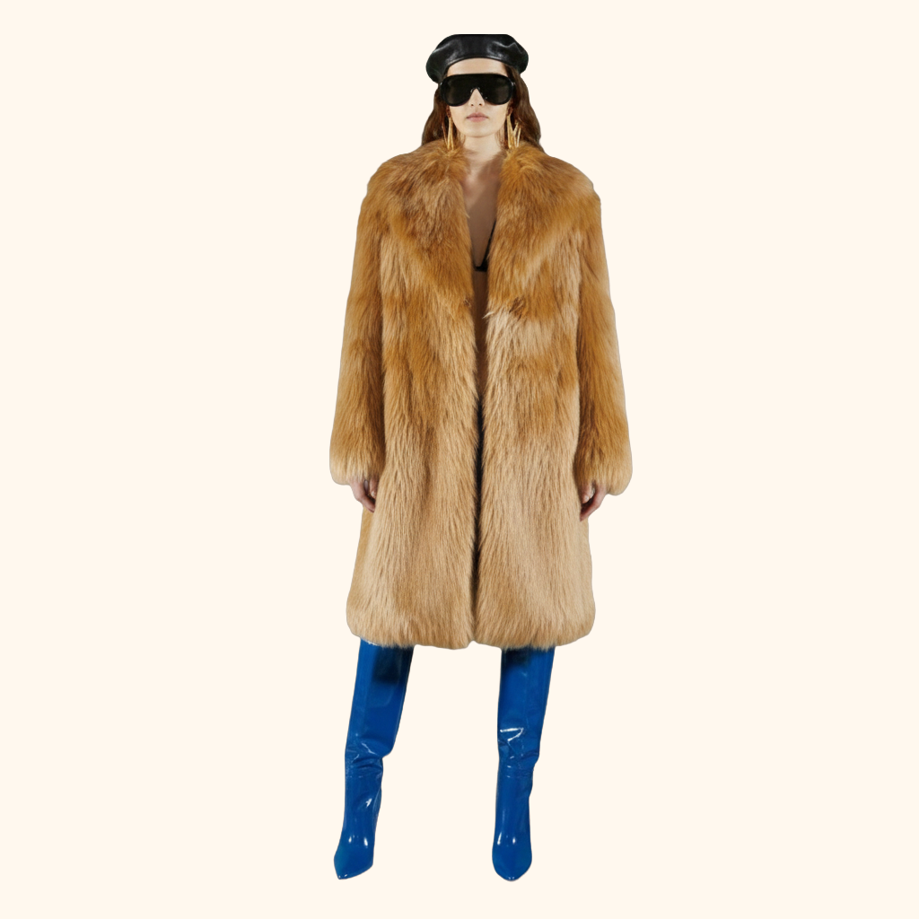 Women faux fur coat