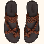 MENS BRAIDED TOEHOLD STRAP SANDALS