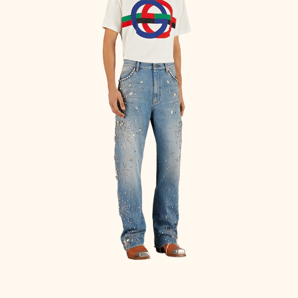Denim Crystal trouser