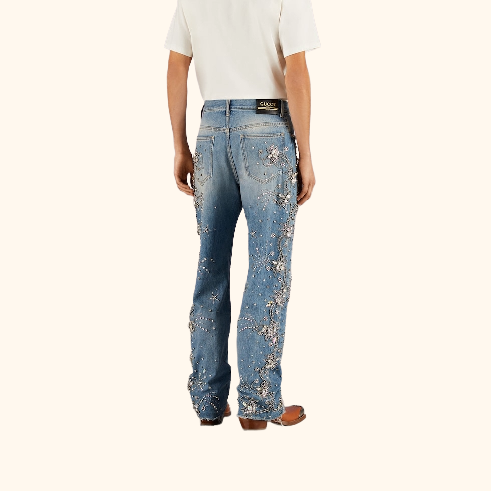 Denim Crystal trouser