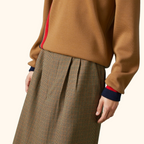 Houndstooth wide leg trouser