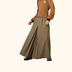 Houndstooth wide leg trouser
