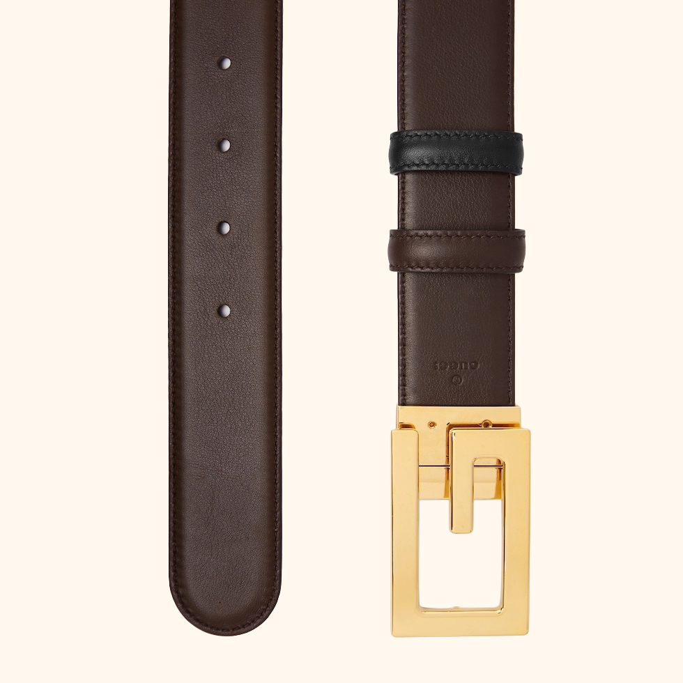 Reversible belt with square G belt