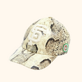 San Francisco snake print leather baseball hat