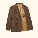 Double breasted houndstooth wool jacket