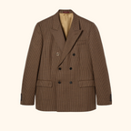 Double breasted houndstooth wool jacket