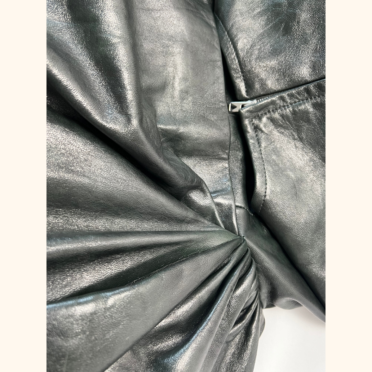 Leather midi dress