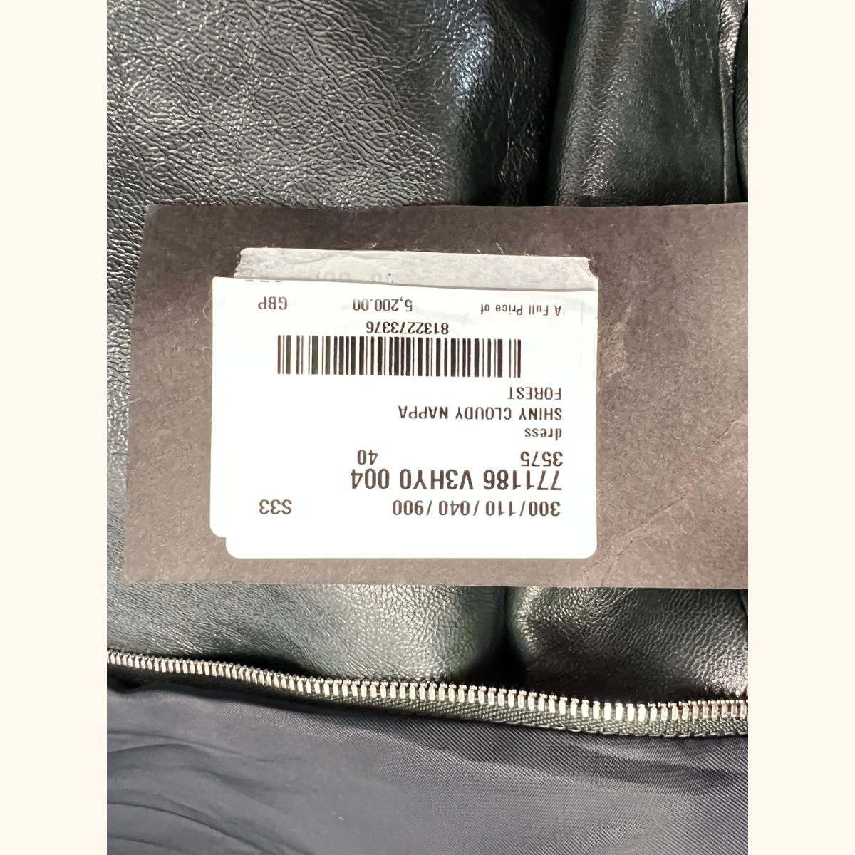 Leather midi dress