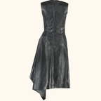 Leather midi dress