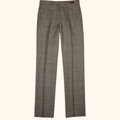 Check wool-blend trousers