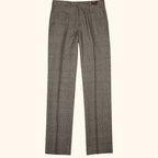 Check wool-blend trousers