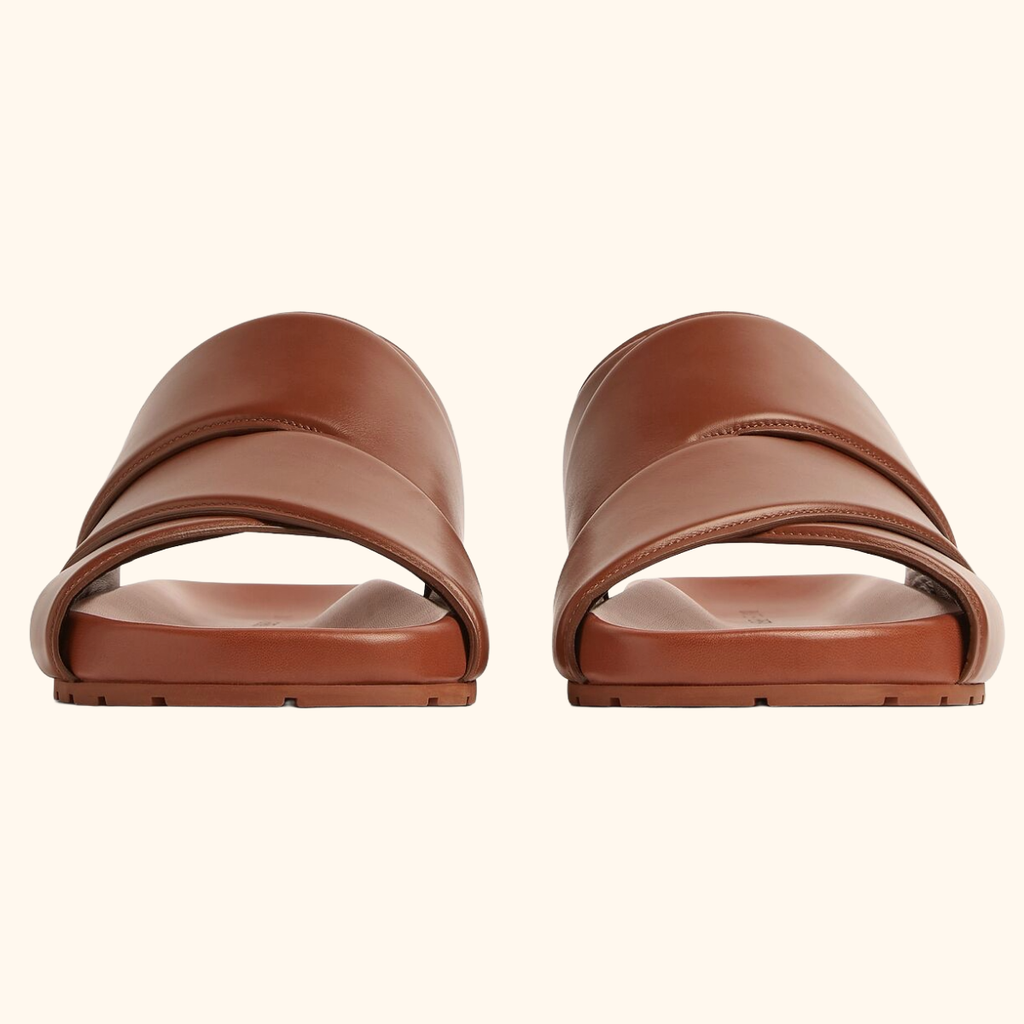 Bottega Veneta men’s bridge sandals  brown