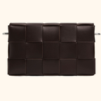 Leather Intreccio cassette cross body bag