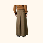 Houndstooth wide leg trouser
