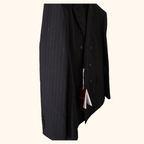Double breasted pin stripe suit
