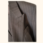 Double breasted pin stripe suit