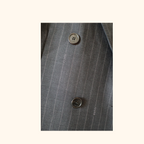 Double breasted pin stripe suit