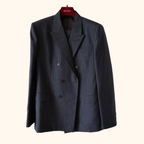 Double breasted pin stripe blazer