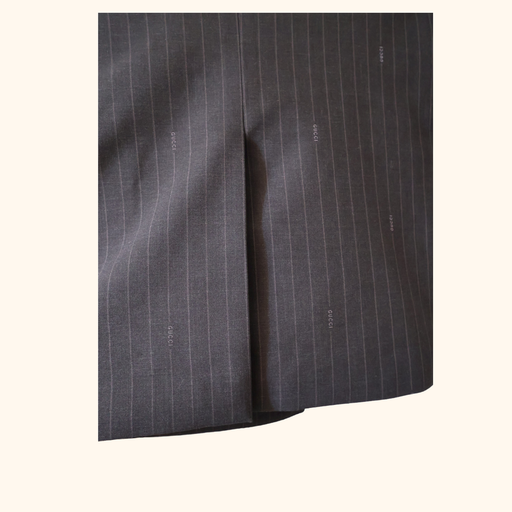 Double breasted pin stripe blazer